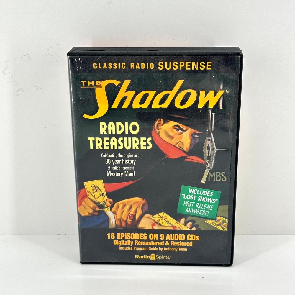 Radio Spirits Audio The Shadow Radio Treasures 18 Episodes 9 CDs Orson Welles